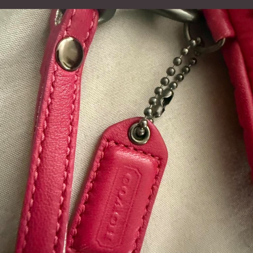 Coach Quilted Wristlet Clutch in Bright Pink - Picture 4 of 6